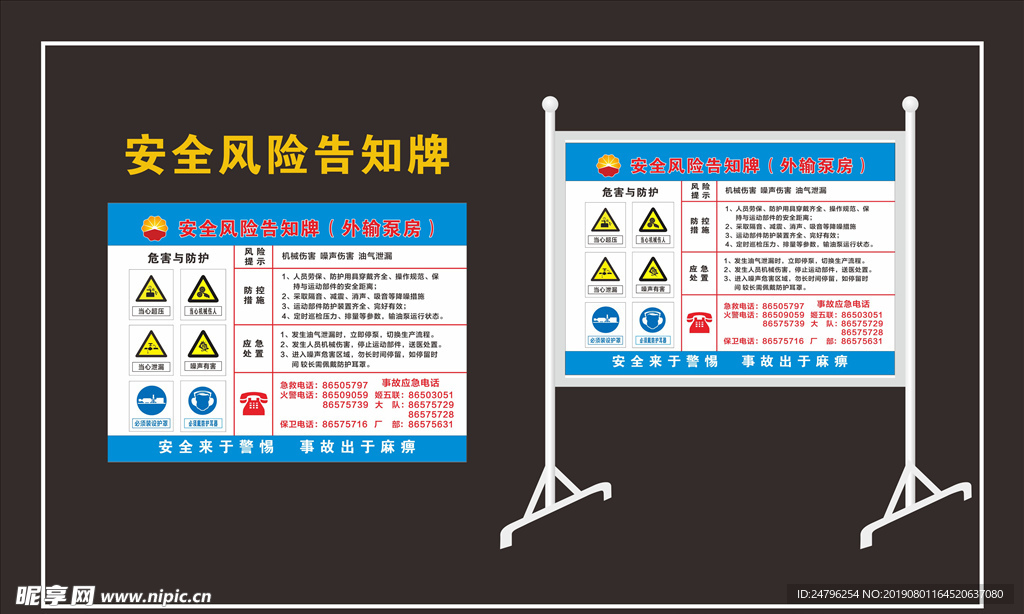 安全风险告知牌