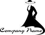 手绘女郎logo