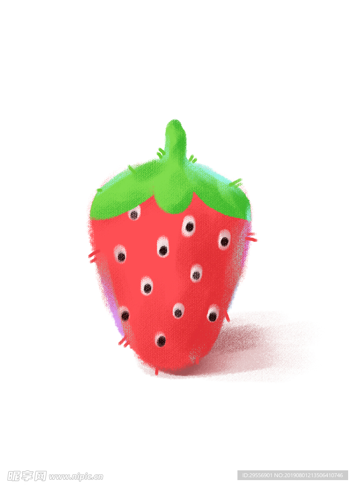 可爱草莓写实图