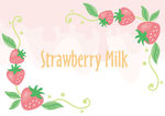 草莓牛奶卡片