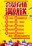 会员充值满就送礼物理发店喜庆图
