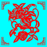猴子剪纸