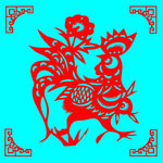 鸡剪纸