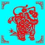 老虎剪纸