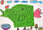 儿童画 小鸡