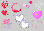 多种心形装饰