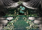 白绿色韩式小清新婚礼效果图