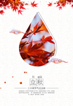简约创意立秋节气海报
