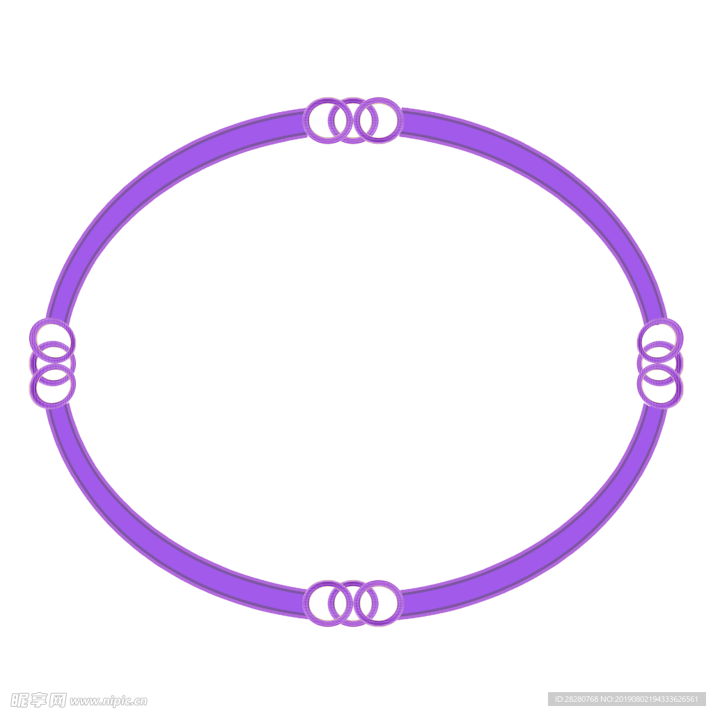紫色线性几何简约边框