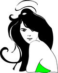 手绘美女