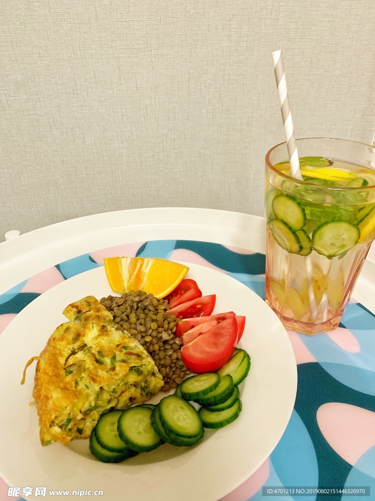 柠檬饮轻食早餐多彩美食