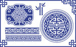 中国元素青花瓷边框