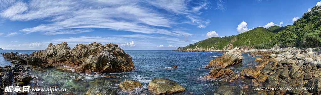 深圳大鹏东西涌海岸线全景