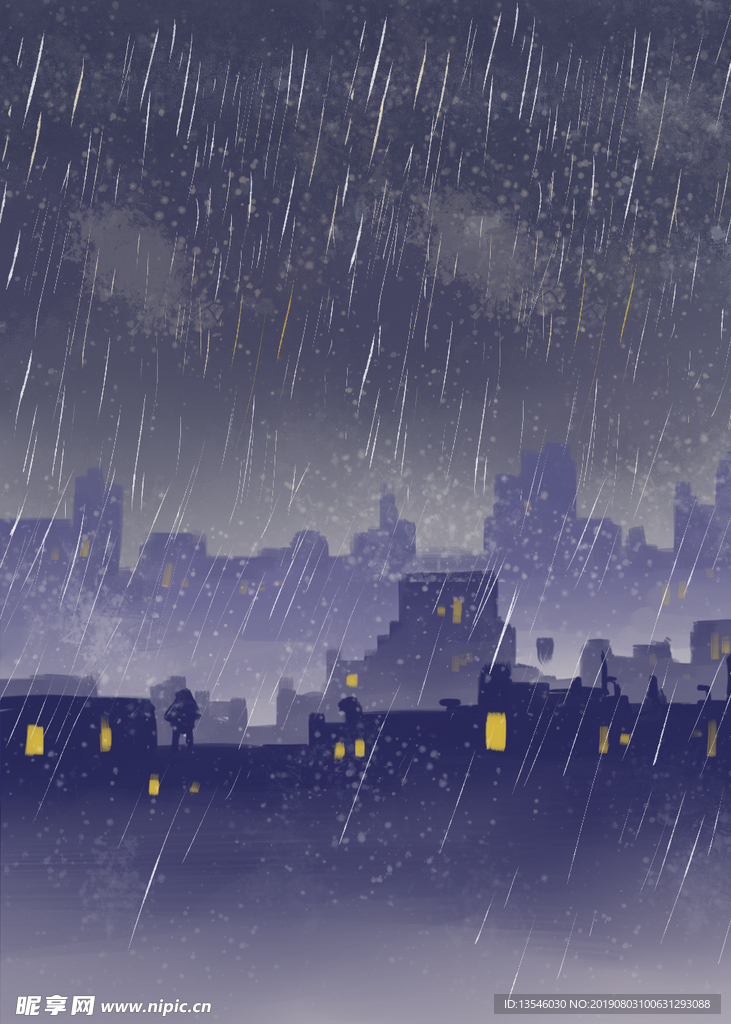 大雨画面