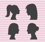 女性剪影