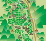 万峰林导览图插画