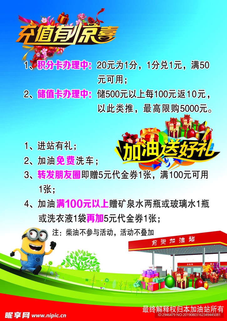 加油站海报