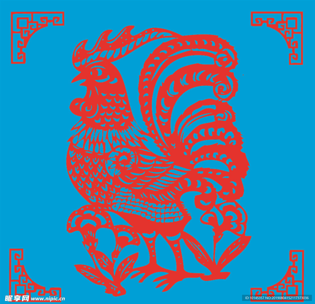 鸡剪纸