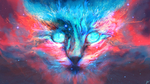 彩色猫咪插画背景