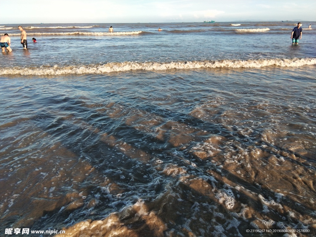 大海   晚霞   沙滩