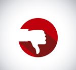 拇指向下红色圆圈