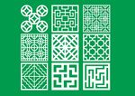 窗花镂空矢量图案