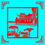 园林景观剪纸