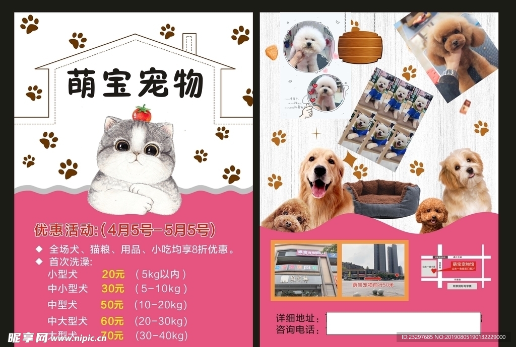 宠物  宣传单