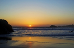 夕阳下的海面