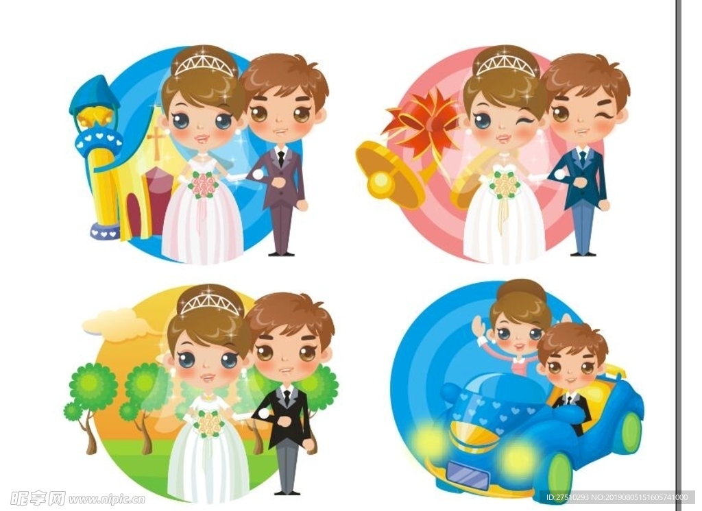 结婚题材矢量图