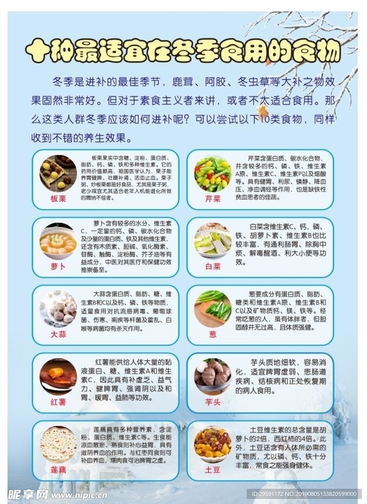 冬季适宜十种食物