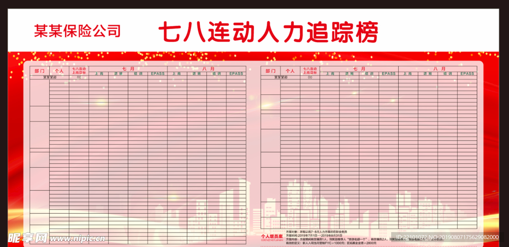 公司业绩榜展板