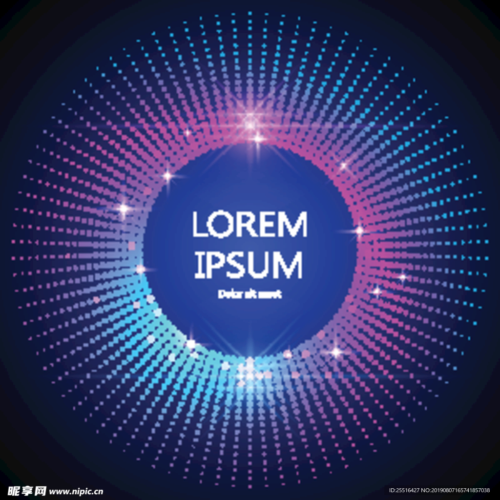 包装 紫色圈 光点 光线