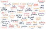 夏日夏天手写summer字体