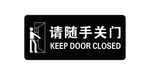 请随手关门科室牌