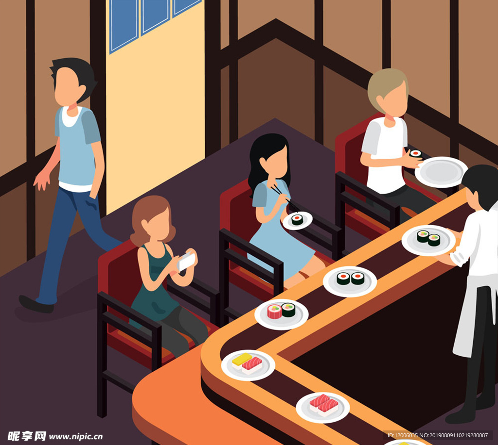 创意寿司吧内部图