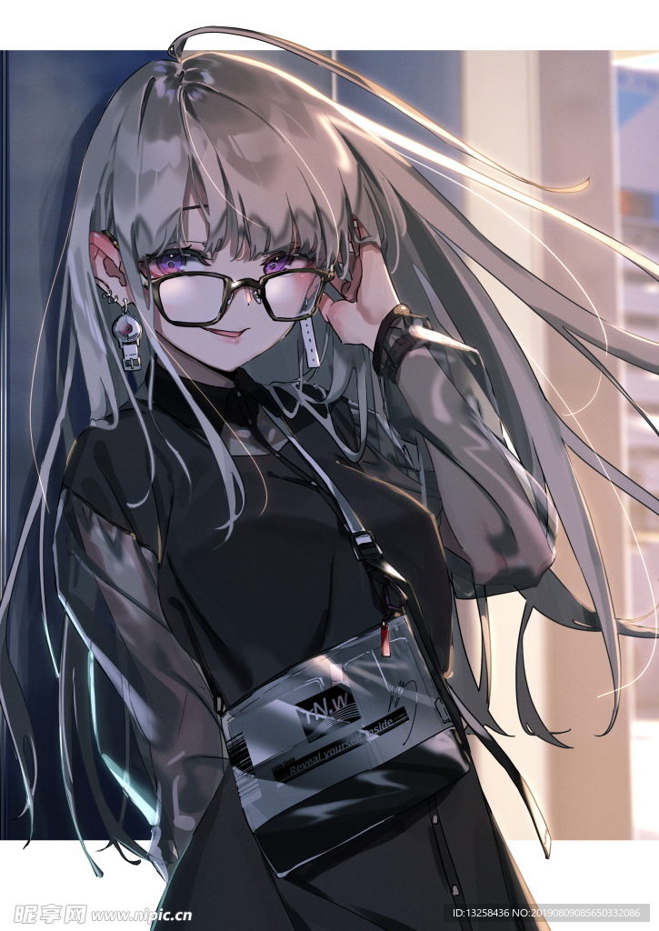 女孩动漫人物插画背景