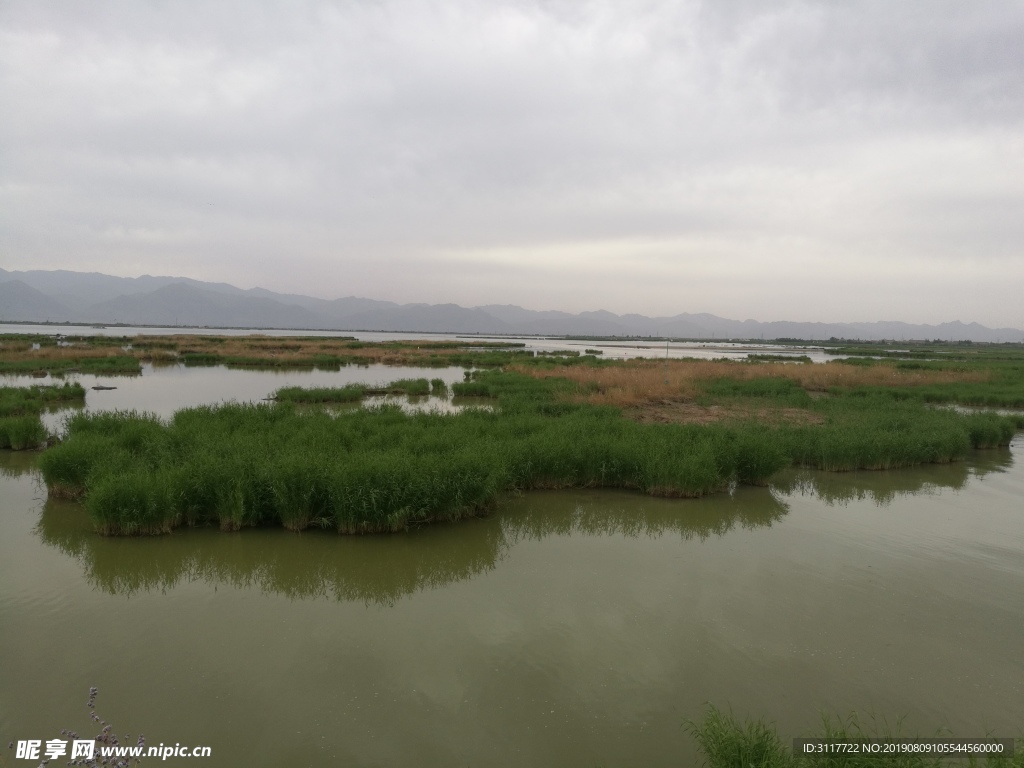 沙湖景  风景 湖景  沙漠