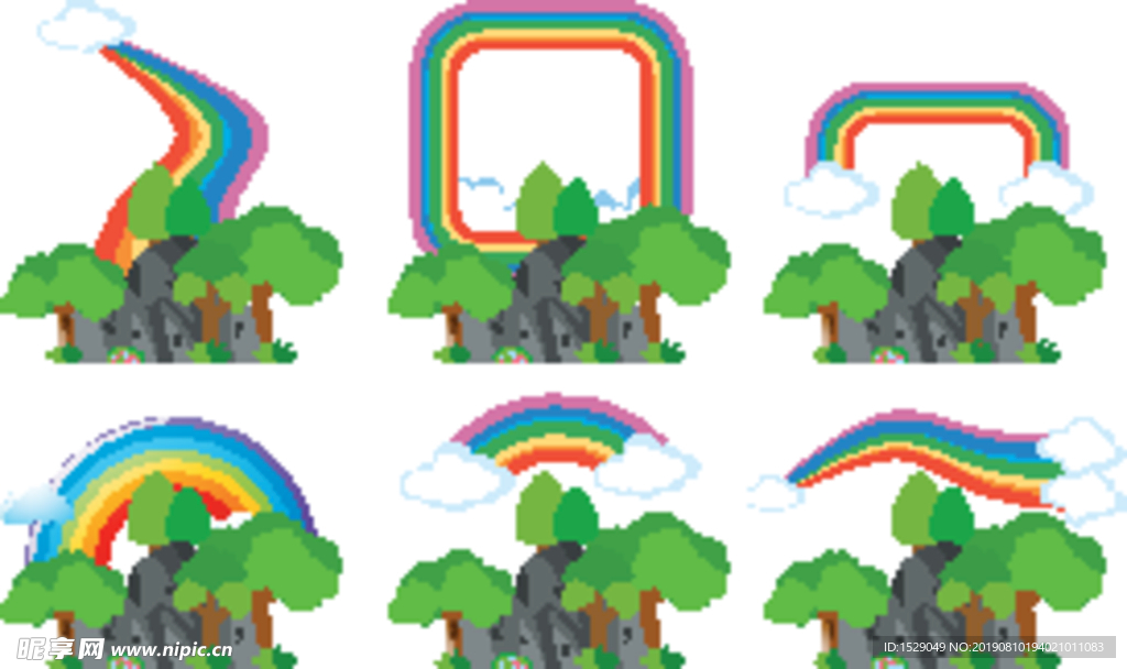 卡通彩虹