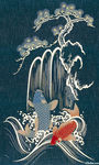 布纹山水画