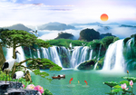 山水背景墙