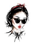 手绘女人肖像