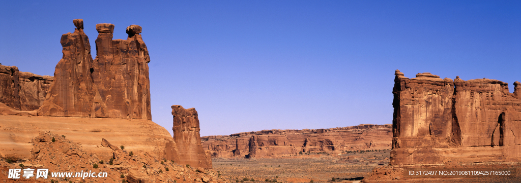 风景 全景图 黄昏 戈壁 黄色