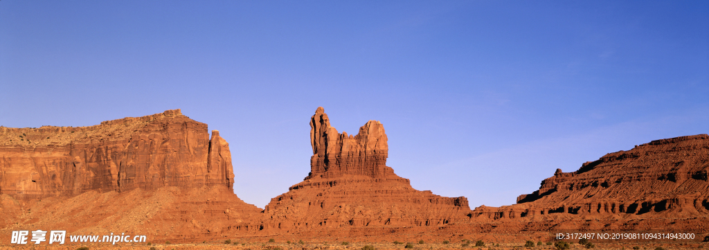 风景 全景图 黄昏 戈壁 黄色