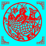 莲年有余剪纸