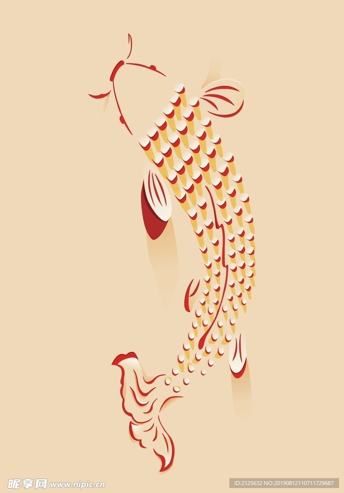 矢量中国风鱼
