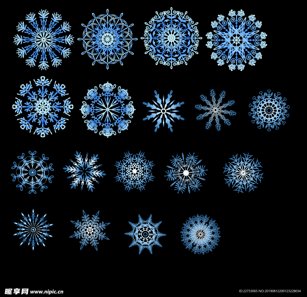 渐变雪花