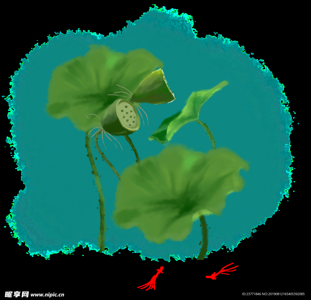 中国风荷花素材