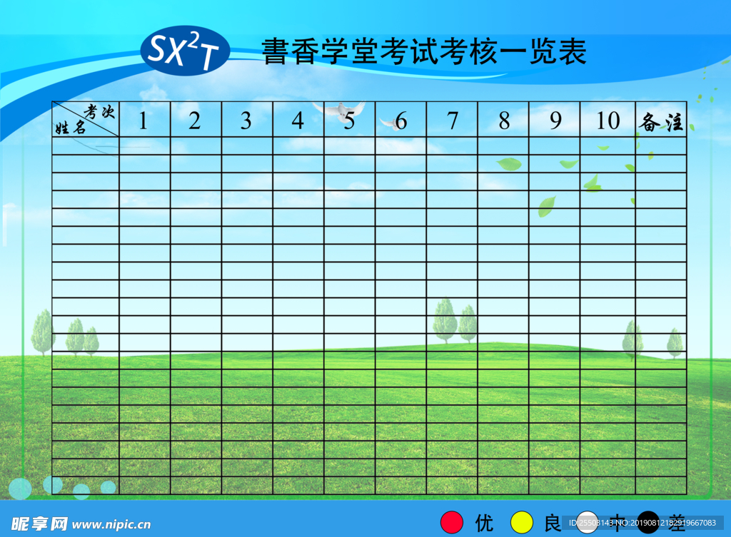 考核表
