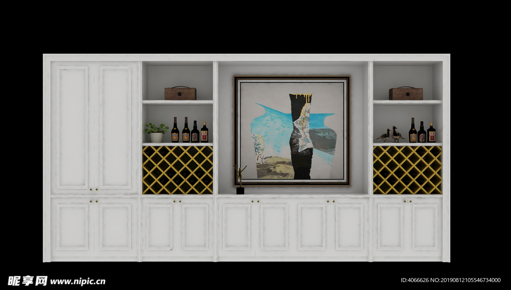欧式酒柜3d模型